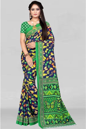 leelavati-green-crepe-saree-with-blouse-piece-pack-of-1-green