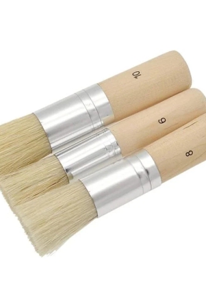 eclet-3pcs-stencil-brushes-set-art-crafts-paint-brush-with-pure-natural-hog-bristle