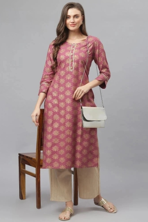 stylum-rayon-printed-straight-womens-kurti-wine-pack-of-1-none