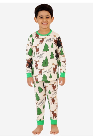 lazy-shark-boys-cream-coloured-green-printed-night-suit-none