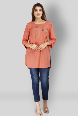 jc4u-peach-rayon-womens-straight-kurti-pack-of-1-l