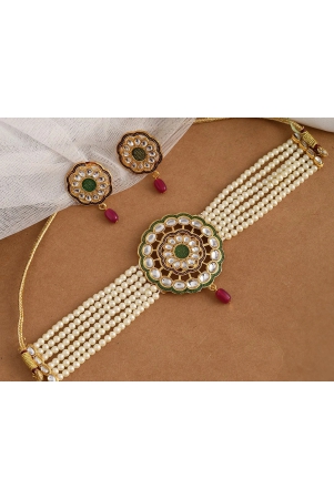 gold-plated-pearl-kundan-brooch-choker-jewellery-set