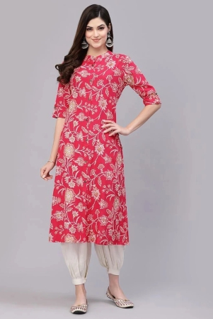 stylum-pink-rayon-womens-front-slit-kurti-pack-of-1-none