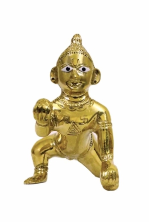 copperhoard-brass-ashta-dhatu-laddu-gopal-kanha-bal-krishna-statue-idol-550-grams-for-home-temple-pooja-mandir