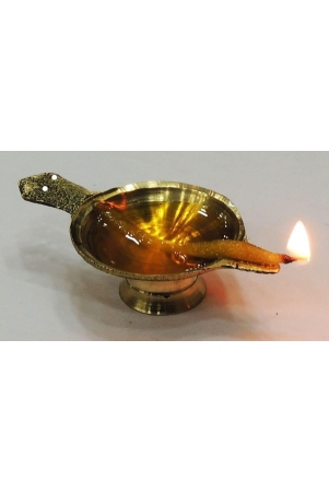 Brass Table Decor Oil Lamp Deepak No. 00  - 2.6*1.5*0.7 inch (F626 X)