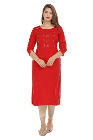 highlight-fashion-export-red-rayon-womens-straight-kurti-xxl