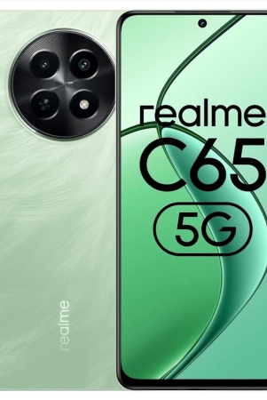 Realme C65 5G (Feather Green, 6GB RAM, 128GB Storage)| Expandable Upto 2TB | Upto 12GB Dynamic RAM | 50MP Rear Camera | 8MP Front Camera| Dimensity 6300 Processor