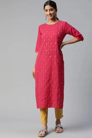 svarchi-pink-cotton-womens-straight-kurti-pack-of-1-none