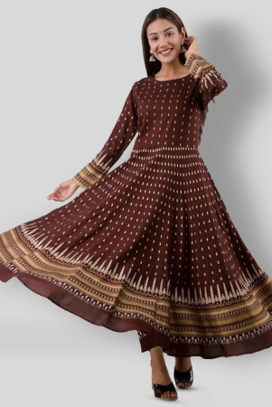 lee-moda-brown-rayon-womens-anarkali-kurti-pack-of-1-m