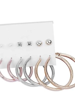 silver-shine-stylish-fashion-earring-combo-3-bali-with-3-studs-set-for-women-girls-multi-color