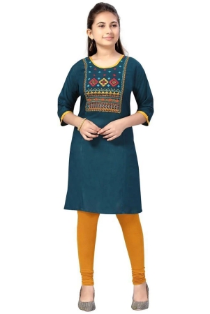 aarika-dark-green-cotton-girls-kurti-pack-of-1-none