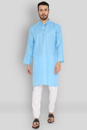 maharaja-blue-cotton-regular-fit-mens-kurta-pyjama-set-pack-of-1-none