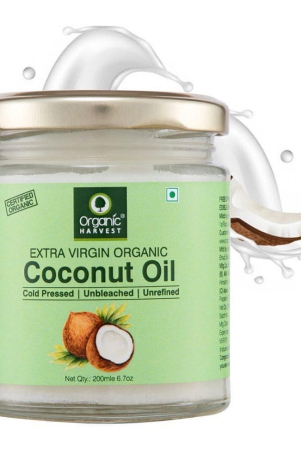 organic-harvest-cold-pressed-extra-virgin-coconut-oil-for-men-women-200ml