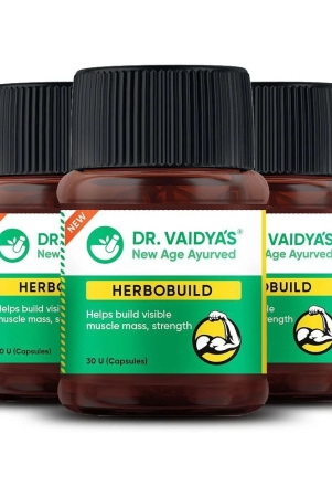 dr-vaidyas-herbobuild-ayurvedic-muscle-mass-gainer30-capsules-each-pack-of-3