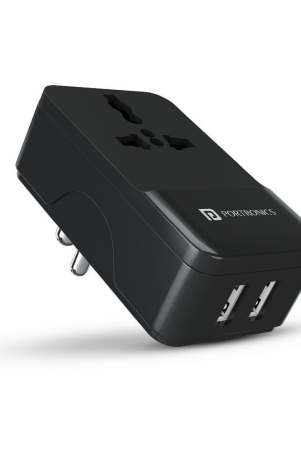 portronics-adapto-iiidual-usb-port-with-ac-socket-black-por-1362-black