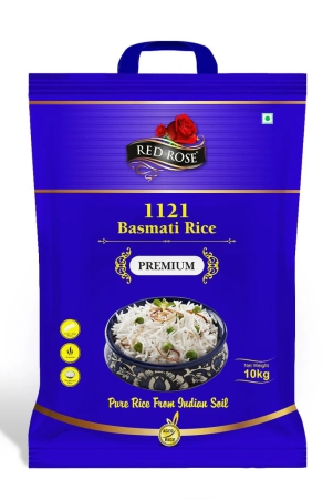 Red Rose Premium Basmati Rice, Aged Long Grains, Aromatic, 10 KG