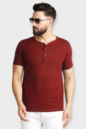 leotude-maroon-cotton-blend-regular-fit-mens-t-shirt-pack-of-1-none