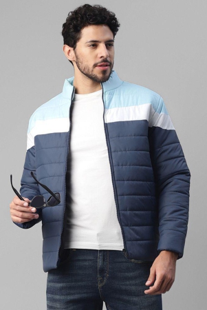 UrbanMark Men Regular Fit Men Quilted Jacket-Navy Blue - None