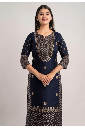 mauka-blue-rayon-womens-straight-kurti-pack-of-1-none