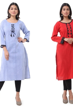 deshbandhu-dbk-multicolor-cotton-womens-straight-kurti-pack-of-2-none