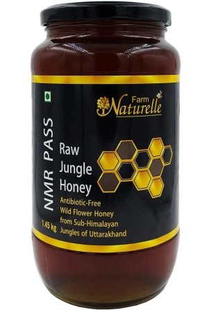 farm-naturelle-raw-100-natural-nmr-tested-pass-certified-jungle-honey-all-purpose-strong-and-delicious-wild-forest-flower-honey-145-kg-glass-bottle