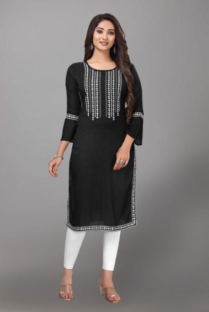 kapadia-black-rayon-womens-straight-kurti-pack-of-1-none