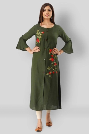 mauka-green-rayon-womens-flared-kurti-pack-of-1-5xl