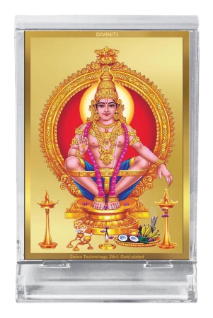 diviniti-24k-gold-plated-ayyappan-frame-for-car-dashboard-home-decor-worship-gift-11-x-68-cm