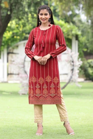 juniper-acrylic-embroidered-straight-womens-kurti-maroon-pack-of-1-none