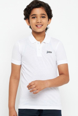 uniberry-white-cotton-blend-boys-polo-t-shirt-pack-of-1-none