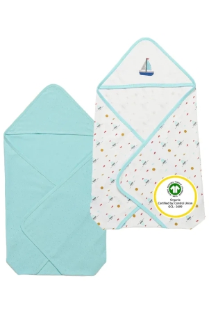 hooded-cotton-baby-blanket-set-of-2-ship-blue