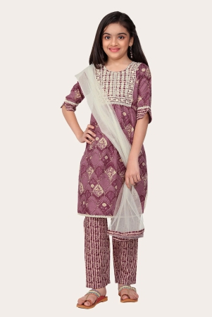 kid-girls-embroidered-cotton-printed-full-stitched-nayara-cut-kurtis-with-bottom-dupatta-set-purple-8-9-years