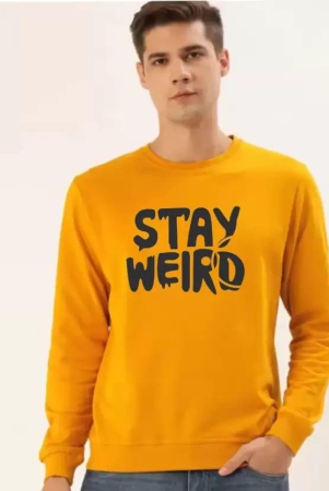 Men Printed Sweatshirt(Yellow)