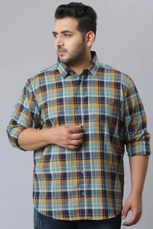 instafab-blue-cotton-oversized-fit-mens-casual-shirt-pack-of-1-none