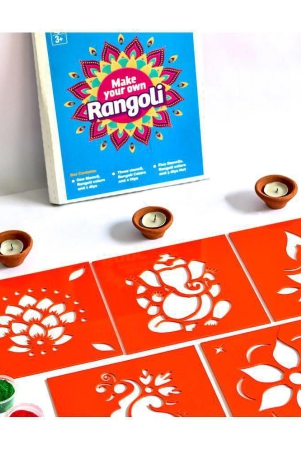 ilearnngrow-ilearnngrow-diwali-diy-rangoli-kit-set-of-five-stencil-multi-color