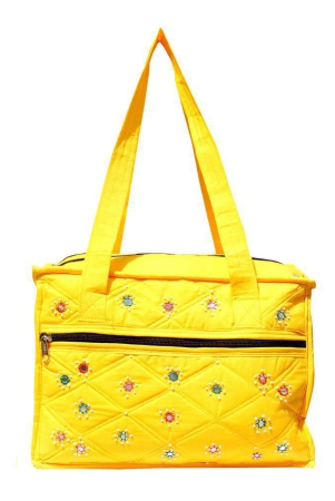 mandhania-eco-friendly-cotton-mirror-patchwork-shoulder-bag-for-women-yellow