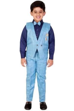 dkgf-fashion-blue-cotton-blend-boys-shirt-pants-pack-of-1-none