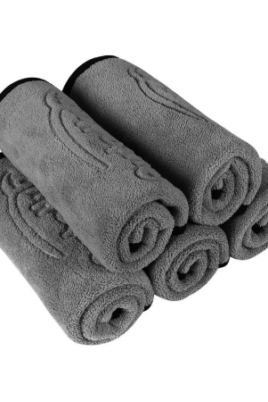 auto-hub-grey-600-gsm-drying-towel-for-automobile-pack-of-5-