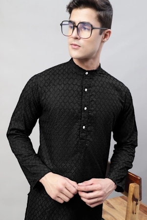 jompers-men-black-chikan-kurta-only-xl-black