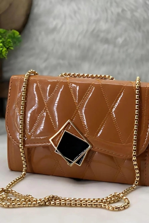 Pearl Sling Bag For Women-Brown