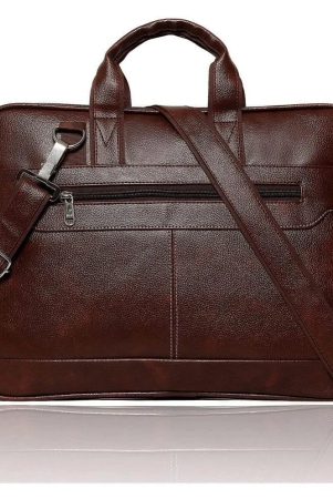 Apnav - Brown Synthetic Leather Office Bag - Brown