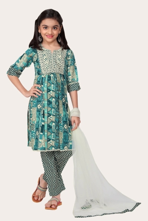 printed-emroidered-kurta-bottom-dupatta-set-for-girls-sky-blue-10-11-years