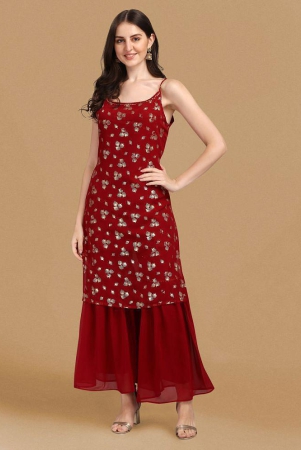 gufrina-georgette-printed-kurti-with-sharara-and-gharara-womens-stitched-salwar-suit-maroon-pack-of-1-none