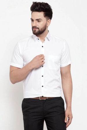 indian-needle-white-mens-cotton-half-sleeves-solid-formal-shirts-xl-white