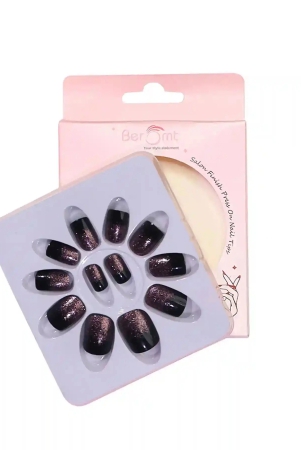 glitter-small-square-nails-nail-kit-included-black