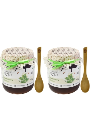 farm-naturelle-vana-tulsi-flower-wild-forest-jungle-honey100-purerawnaturalun-processedun-heatedlab-testedglass-bottle-700gm75gm-extrawooden-spoons-x-2-sets