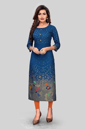 vbuyz-blue-rayon-womens-straight-kurti-pack-of-1-none