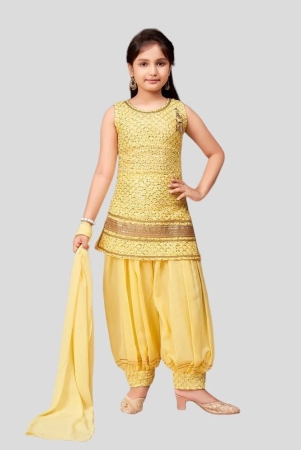 aarika-yellow-georgette-girls-patiala-kurta-set-pack-of-1-none