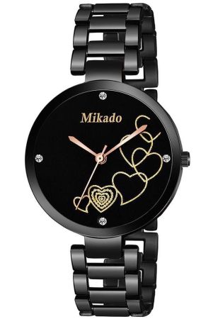 mikado-black-metal-analog-womens-watch