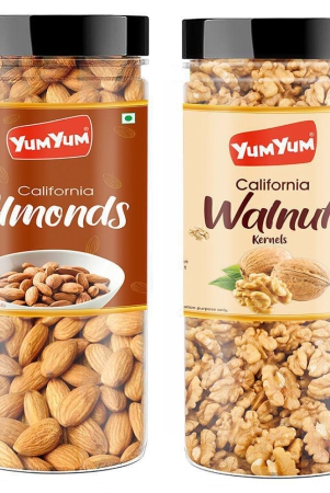 yum-yum-dry-fruits-combo-pack-300gm-almonds-walnut-kernels-badam-akhrot-giri-150g-x-2